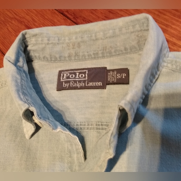 POLO Ralph Lauren Naval Rescue Denim Chambray Light Short Sleeve Button up shirt - Picture 11 of 16